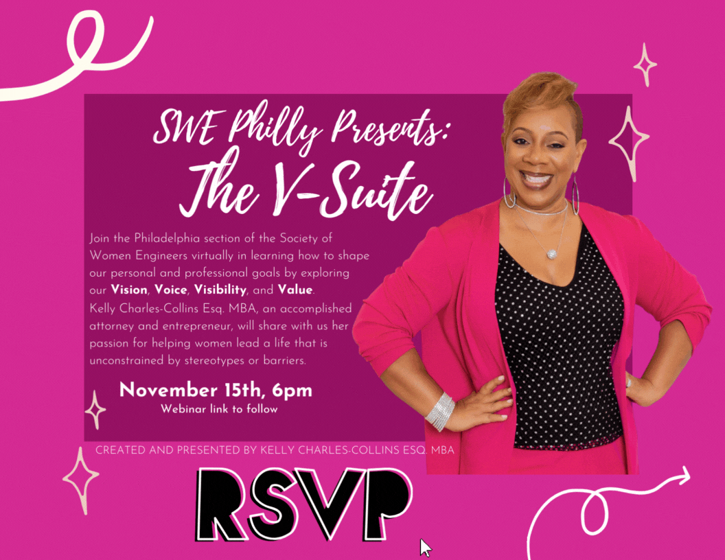 Join SWE Philly to learn how to amplify your Vision, Voice, Visibility, and Value on November 15th!! Welcome to members and their guests.